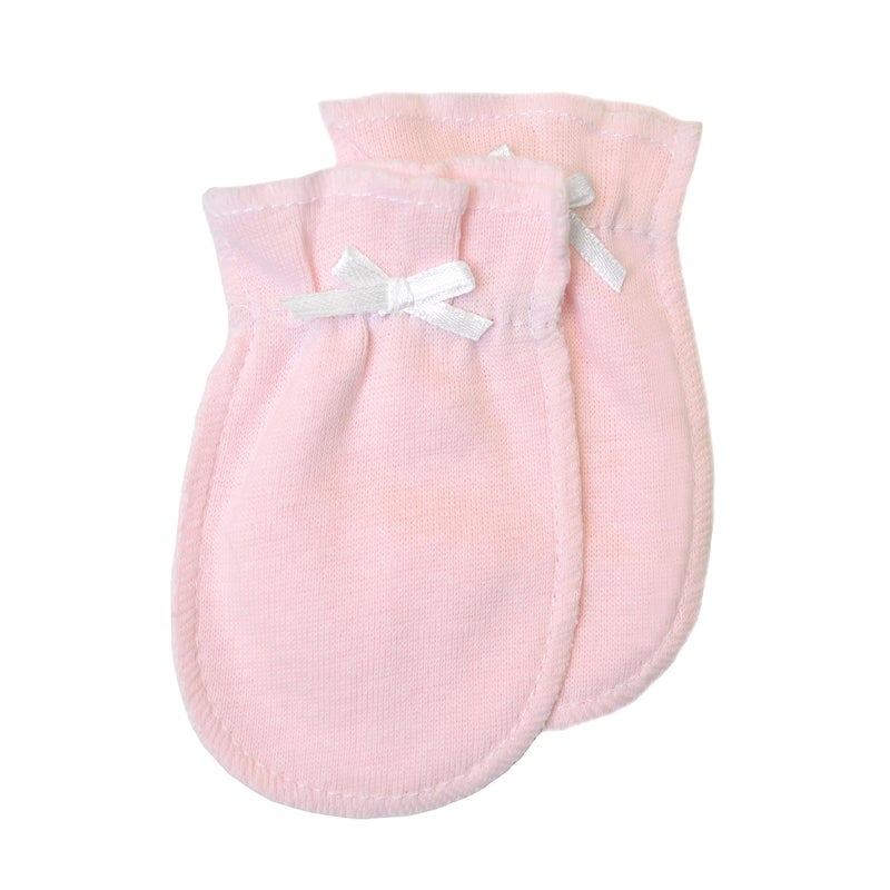 TL Care Newborn Baby 100% Cotton Scratch Free Mittens, for Girls - Image 2
